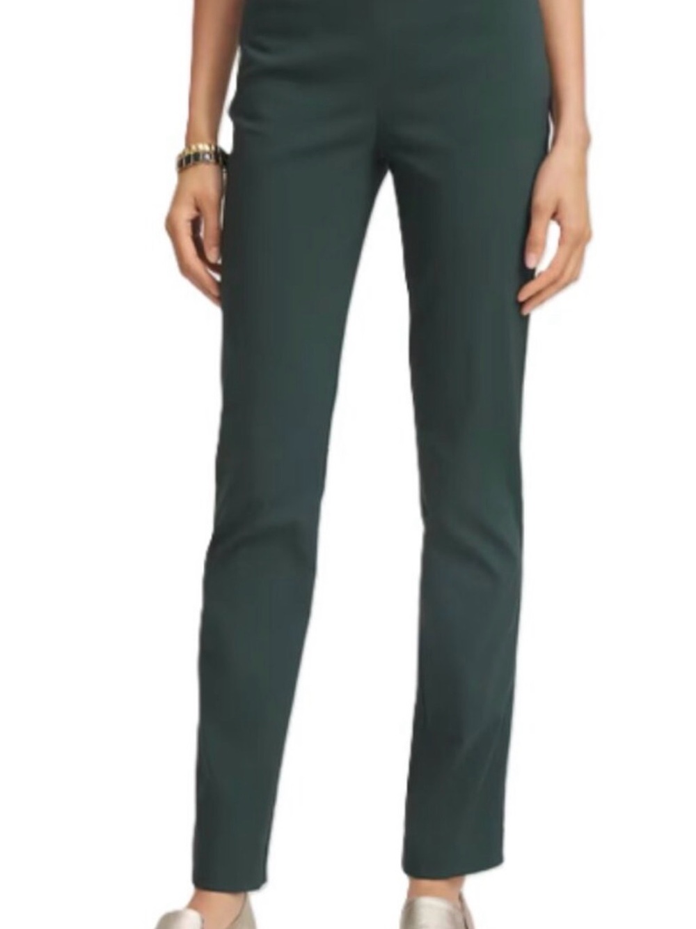 Chico’s Tailored Slim-Leg Women's Pants in Dark Green
